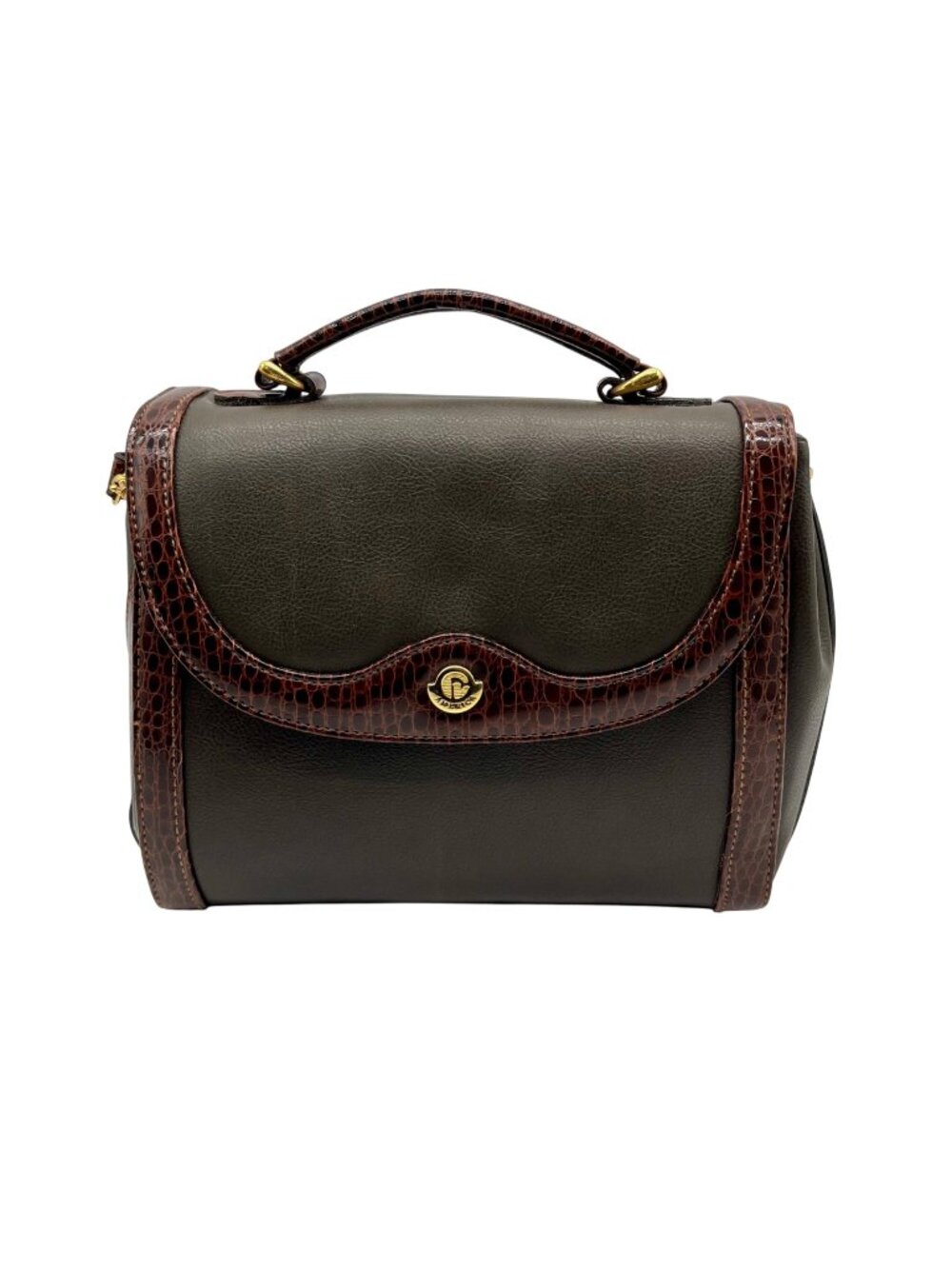 Great American Leather Works Brown Faux Leather Crossbody